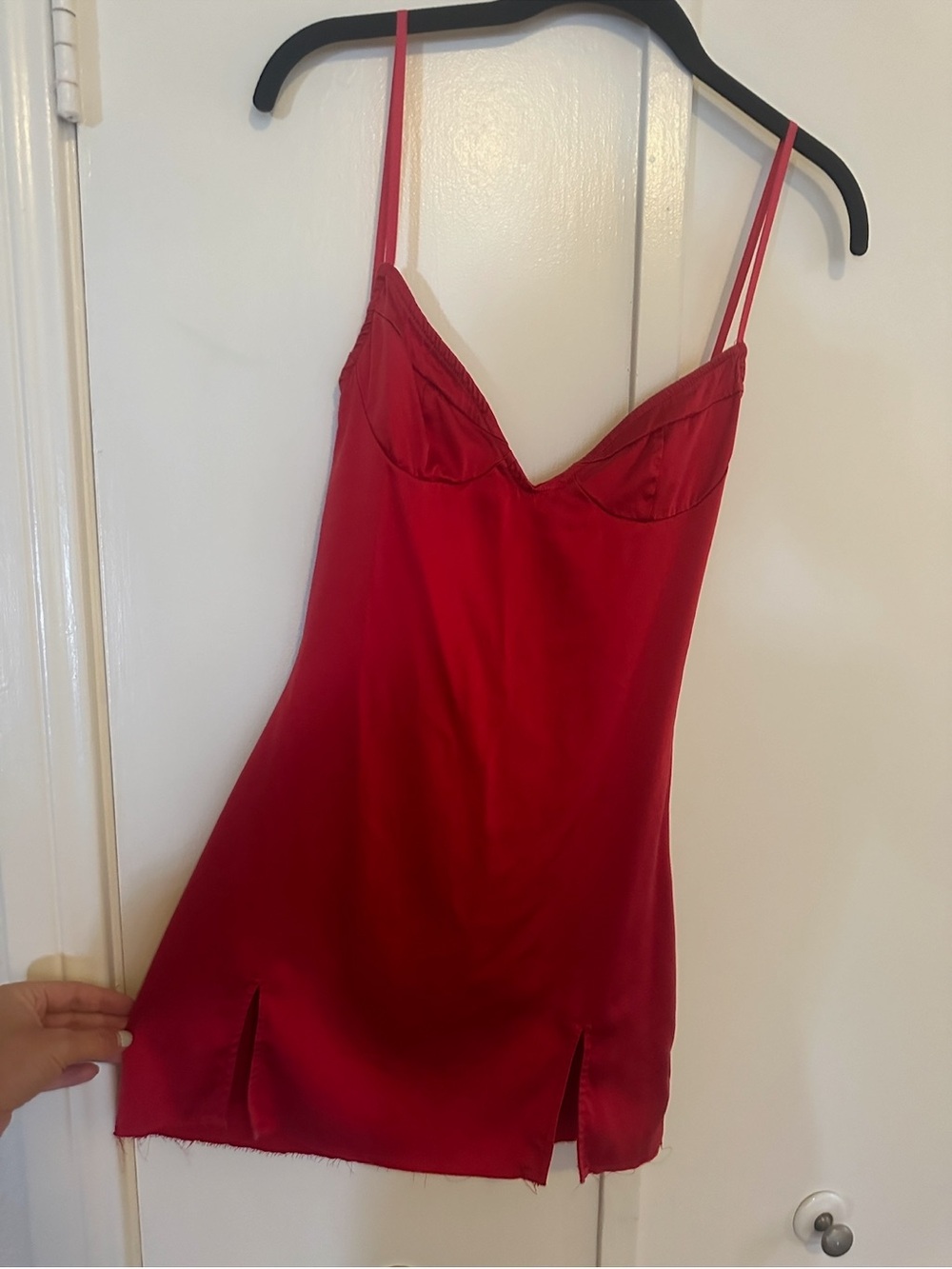Red ARE YOU AM I Cixi Mini Slip Dress - XS